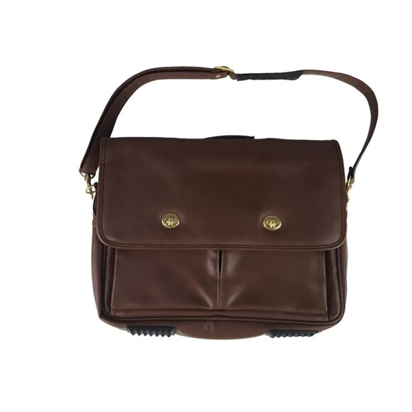 Winslow Unisex Adult Brown Leather Adjustable Shoulder‎ Strap Messenger Bag - Picture 1 of 12